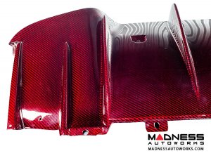 Alfa Romeo Giulia Rear Diffuser - Carbon Fiber - Quadrifoglio Model - Light Red Candy Alfa Romeo Giulia Rear Diffuser - Carbon Fiber - Quadrifoglio Model - Light Red Candy